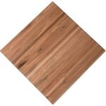 butcher block oak restaurant tabletop.