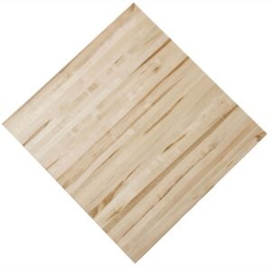 butcher block maple restaurant tabletop.