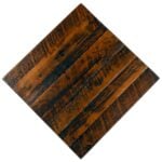 rustic patina pine restaurant tabletop.