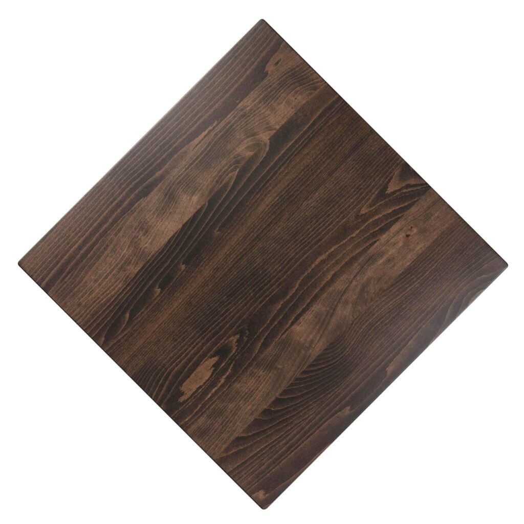 mixed plank beech restaurant tabletop.