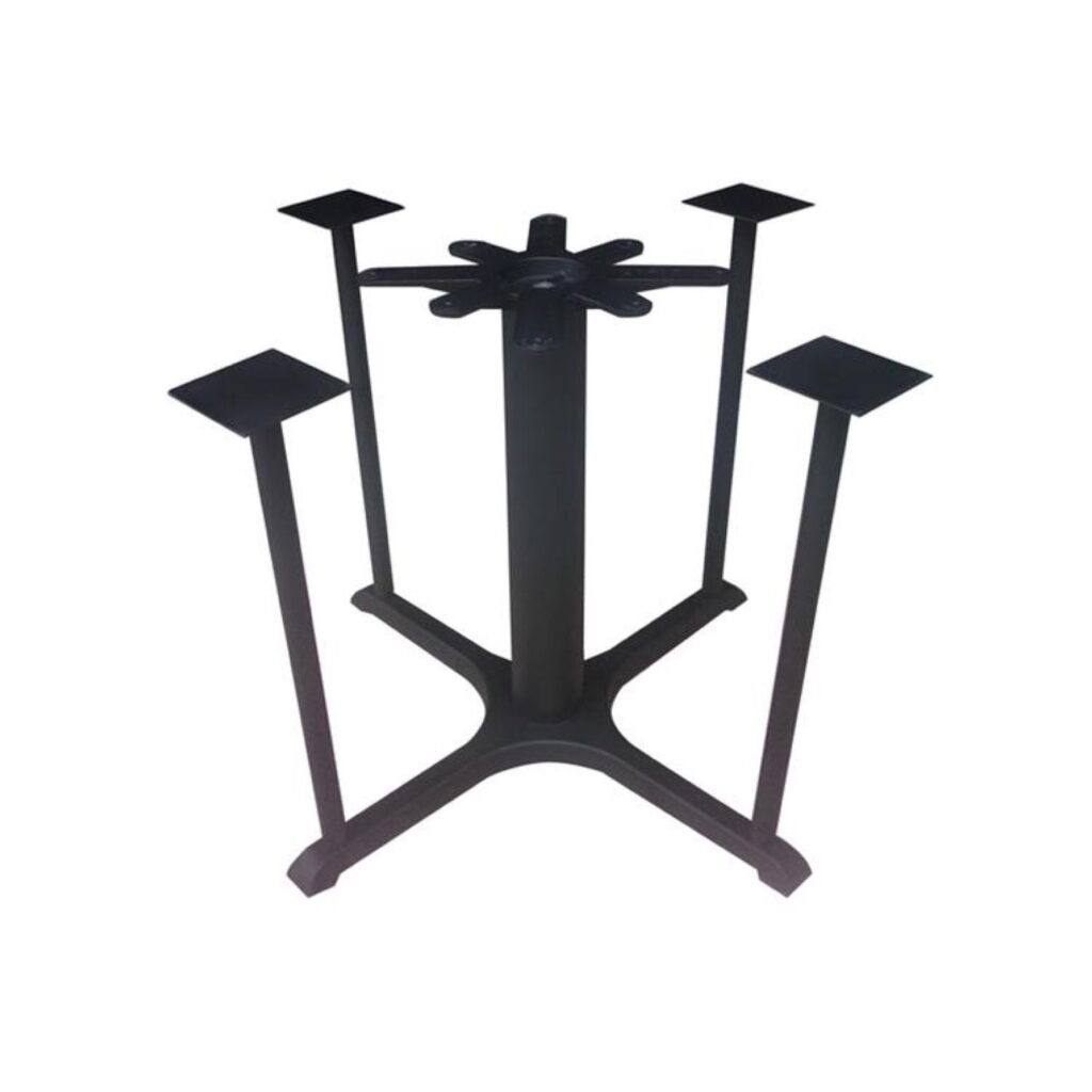Four-prong centipede-style restaurant table base — custom.