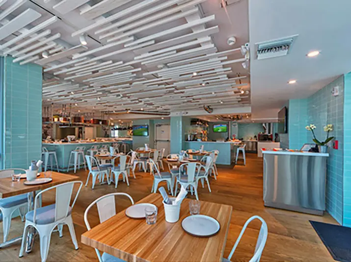Table Top At Colorful Blue Restaurant By TimeWorn