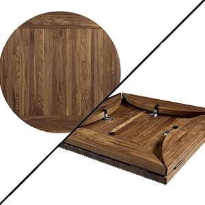 Drop – leaf – square – to – round – perspective – view – — drop leaf restaurant tables | TimeWorn Wood