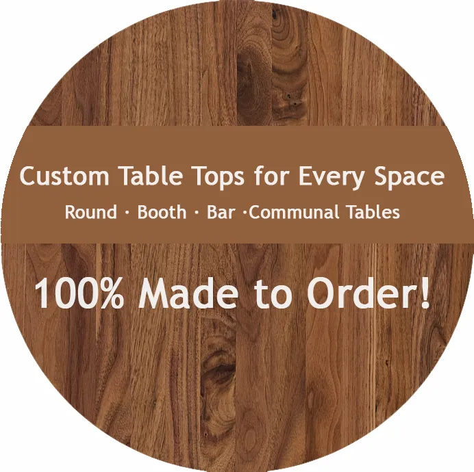 Walnut Restaurant Tabletops