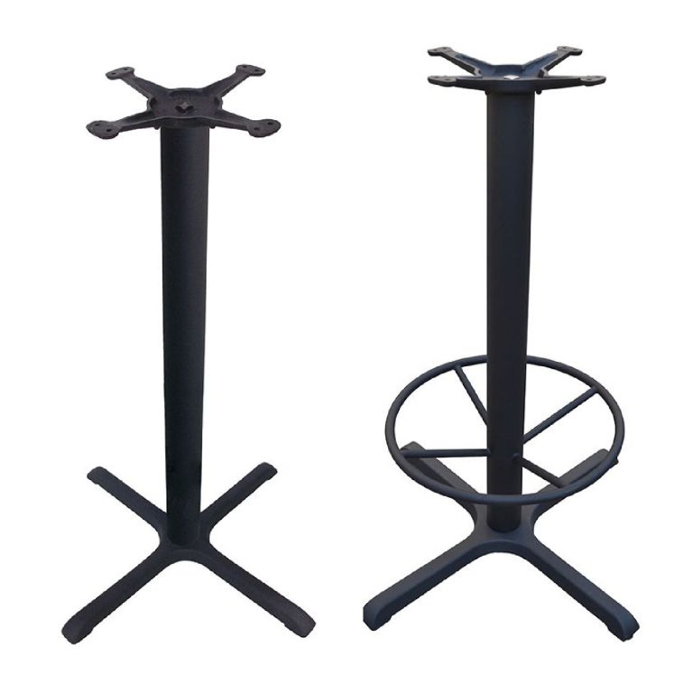 Four-prong bar-height base.