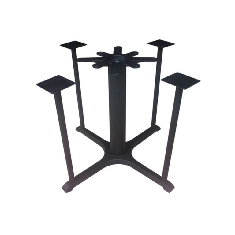 Four-prong centipede-style restaurant table base — custom.
