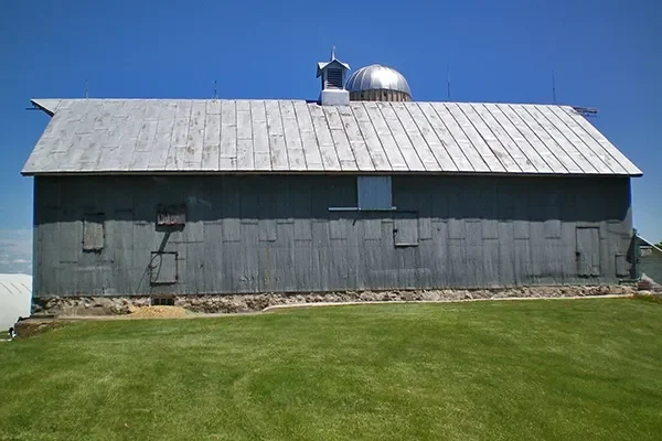 Early 1900s wood barn exterior.