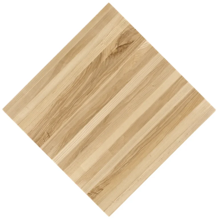 Overhead view of classic Ash restaurant tabletops in the original finish (CLA_OR).