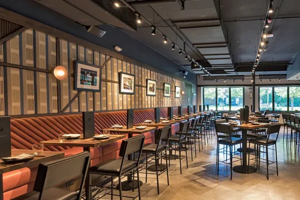 Cover image showing high-top restaurant tables.