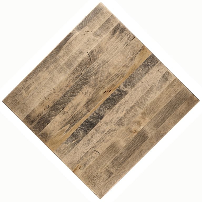 Distressed maple restaurant tabletop, top view, revised 2 (DM_NT).