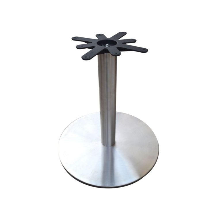 Steel, Metal restaurant table bases. Available for any size restaurant table tops. By Timeworn