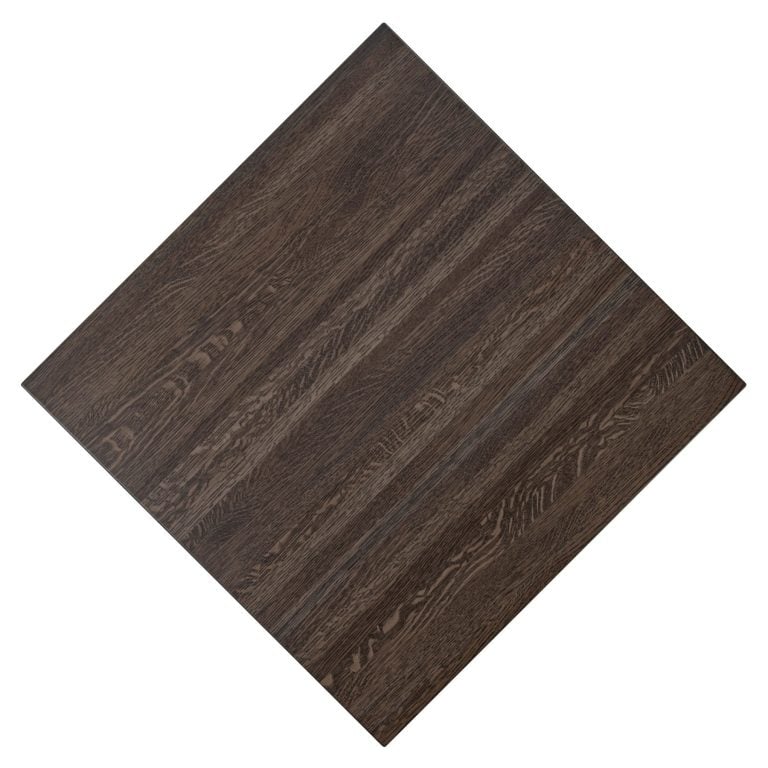 flat view of Bourbon butcher block oak restaurant tabletops (BBO-BR).