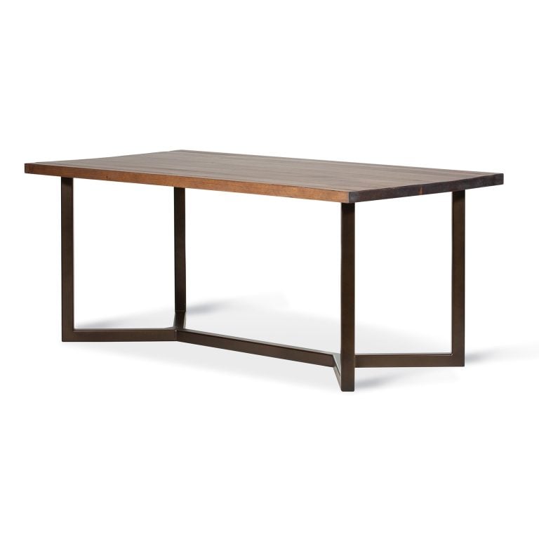 Florida restaurant—seats-8 dining table with metal base, aisle view.